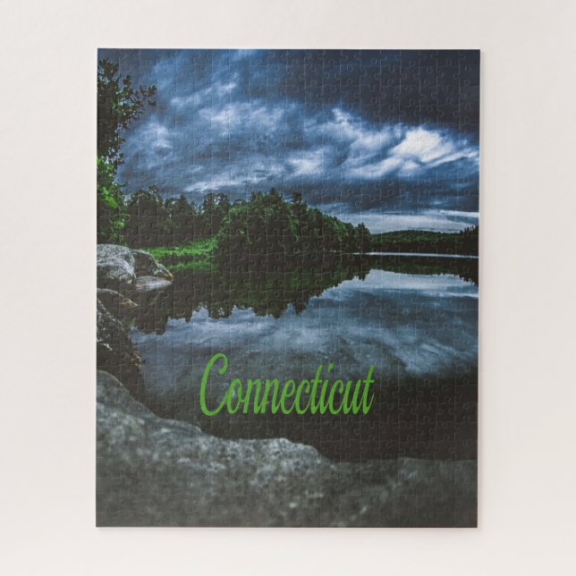 Connecticut Beutiful Lake Trees Puzzle (Vertikal)