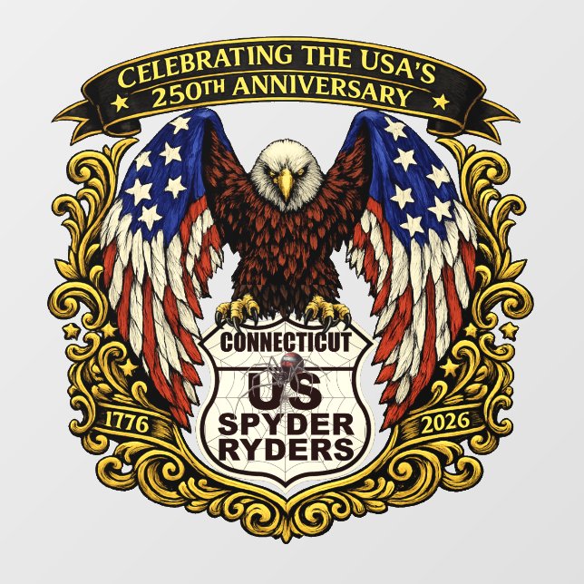 Connecticut Chapter - Aufkleber Adler USA250 (Blatt)