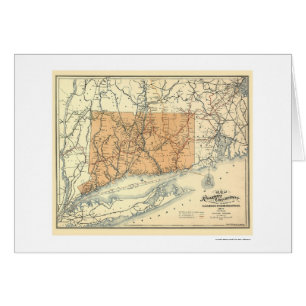 Connecticut-Eisenbahn-Karte 1893