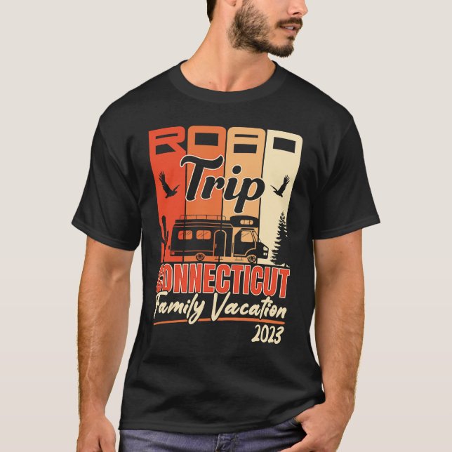 Connecticut Family Vacation RV Road Trip Mountains T-Shirt (Vorderseite)