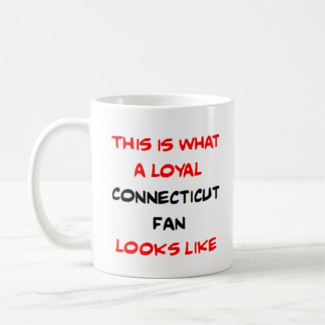 Connecticut-Fan, treu Kaffeetasse (Links)
