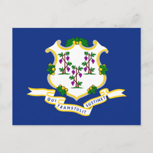 Connecticut-Flagge Postkarte