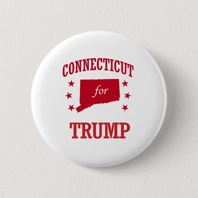 CONNECTICUT FÜR DONALD TRUMP BUTTON (Vorderseite)