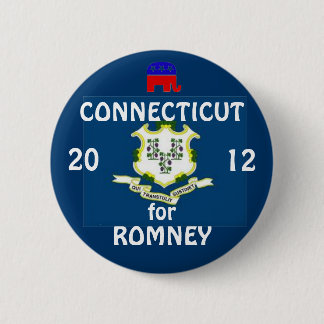 Connecticut für Romney 2012 Button