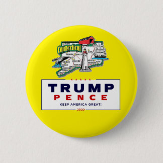 Connecticut für Trump Pence 2020 Button