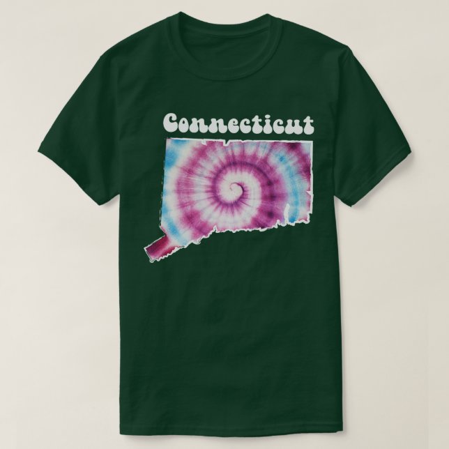 Connecticut-Gefärbte Krawatte T-Shirt (Design vorne)