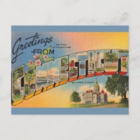 Connecticut-Gruß Vintage-Postkarte