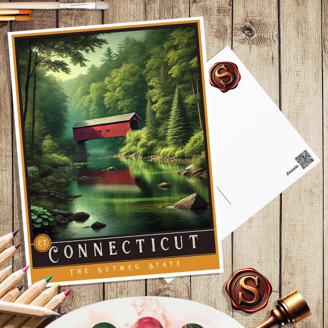 Connecticut | Hyper-Realistisches Staat Postkarte (Von Creator hochgeladen)