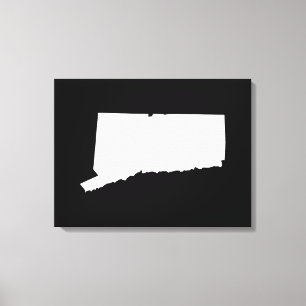 Connecticut in Weiß und Schwarz Leinwanddruck