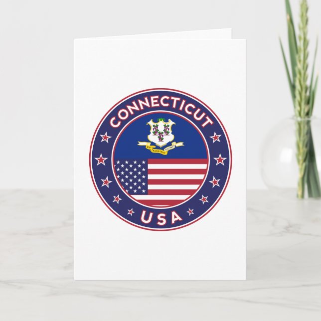 Connecticut Karte (Vorderseite)