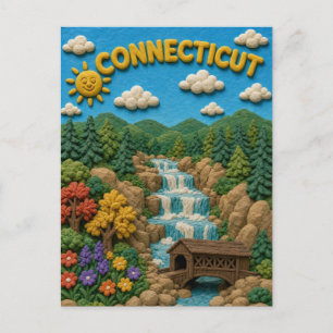 Connecticut Kent Falls Modern KLAYKOO Postkarte