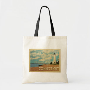Connecticut-Leuchtturm-Vintage Reise Tragetasche