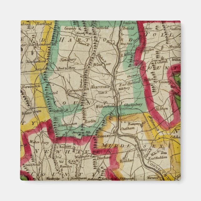 Connecticut Map Magnet (Vorne)