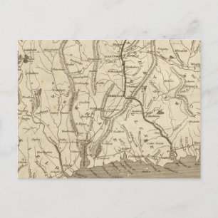 Connecticut Map von Arrowsmith Postkarte