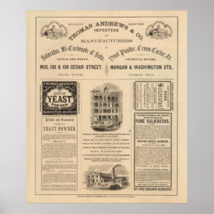Connecticut mit Teilen von New York Poster