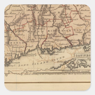 Connecticut, New England Quadratischer Aufkleber