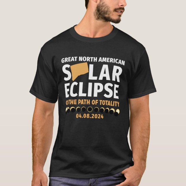 Connecticut On The Path Of Totality Solar Eclipse  T-Shirt (Vorderseite)