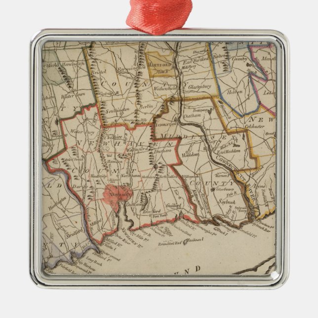 Connecticut Ornament Aus Metall (Vorne)