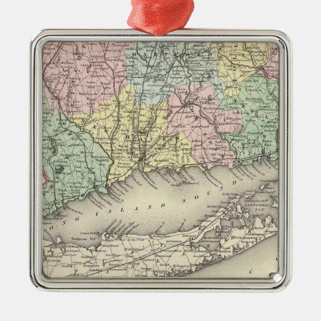 Connecticut Ornament Aus Metall (Vorne)