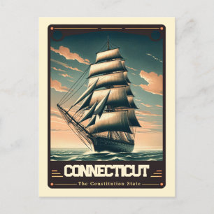 Connecticut Patriotischer Geist Vintage Postkarte