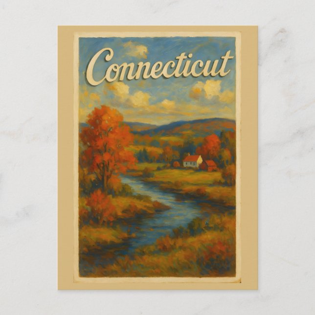 Connecticut  postkarte (Vorderseite)