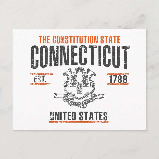 Connecticut Postkarte (Vorderseite)
