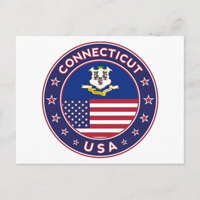 Connecticut Postkarte (Vorderseite)