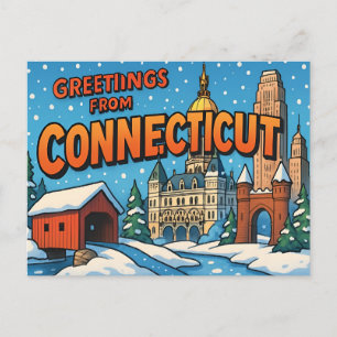 CONNECTICUT Postkarte