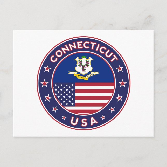 Connecticut Postkarte (Vorderseite)