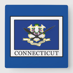 Connecticut Quadratische Wanduhr