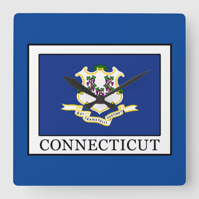 Connecticut Quadratische Wanduhr (Vorderseite)
