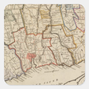 Connecticut Quadratischer Aufkleber