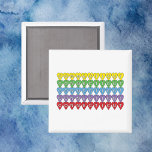 Connecticut Rainbow-Herz-Muster Magnet<br><div class="desc">Magst du Herzen? Magst du den Staat von Connecticut? Dieser Magnet hat ein Muster von roten,  grünen,  blauen,  lila und gelben Herzen mit dem Wort Connecticut.</div>