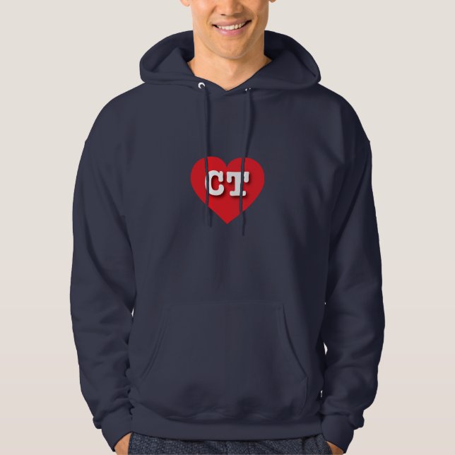 Connecticut Red Heart - I Liebe CT Hoodie (Vorderseite)
