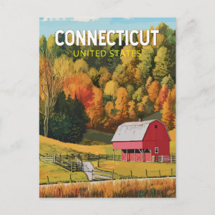 Connecticut Reise Kunst Vintage Postkarte