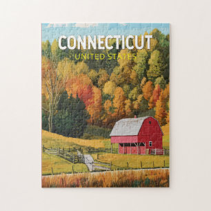Connecticut Reise Kunst Vintage Puzzle