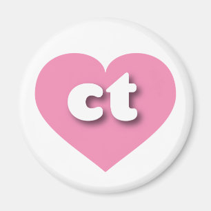 Connecticut rosa Herz - I Liebe Magnet