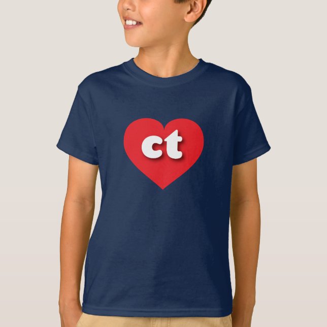 Connecticut - Rotes Herz - I Liebe T-Shirt (Vorderseite)