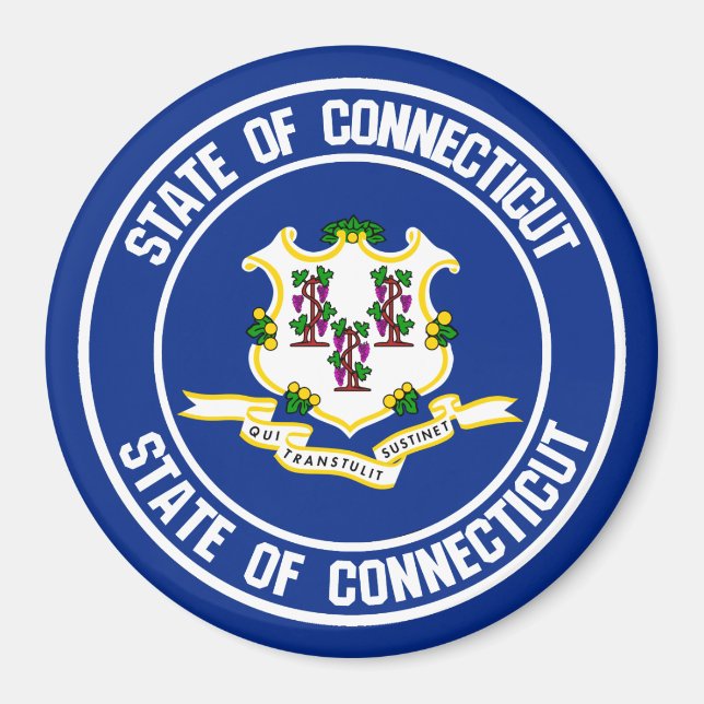 Connecticut Round-Emblem Magnet (Vorne)