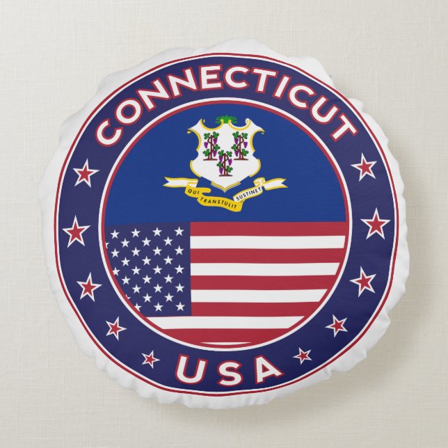 Connecticut Rundes Kissen (Rückseite)