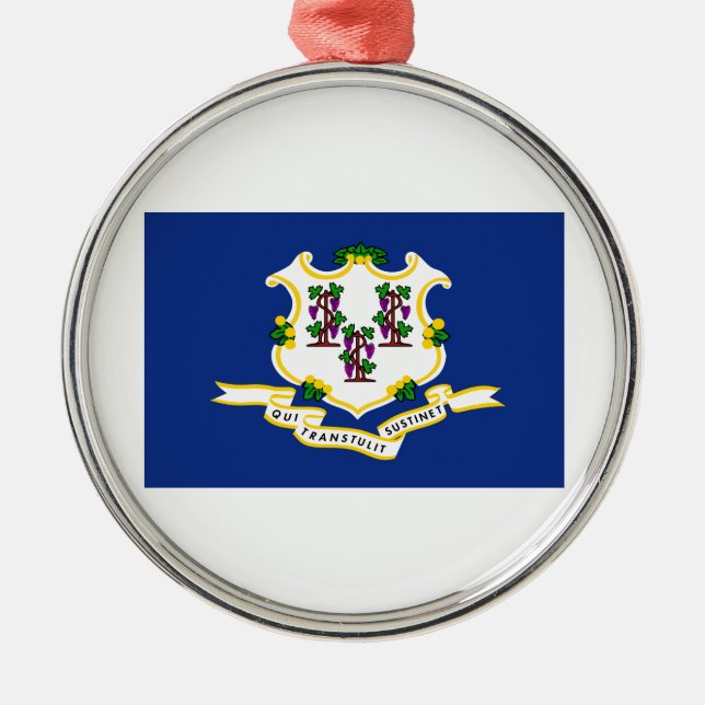 Connecticut Silbernes Ornament (Vorne)