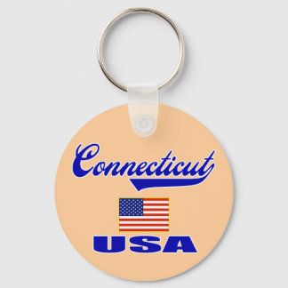 Connecticut-Skript Schlüsselanhänger