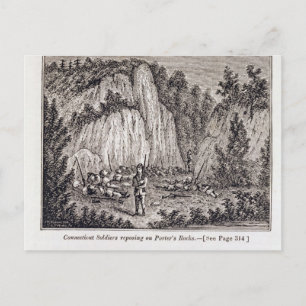 Connecticut Soldiers, die sich auf Porter's Rock s Postkarte