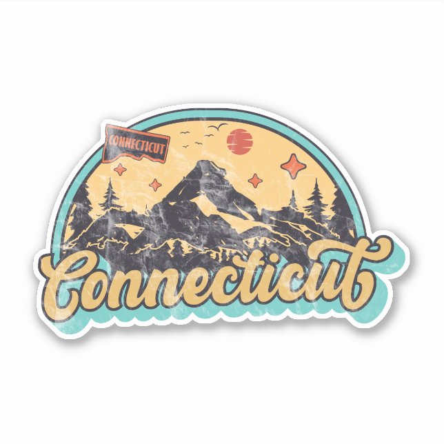 Connecticut-Staat Aufkleber (Vorderseite)