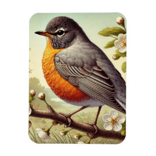 Connecticut Staat Bird American Robin Magnet