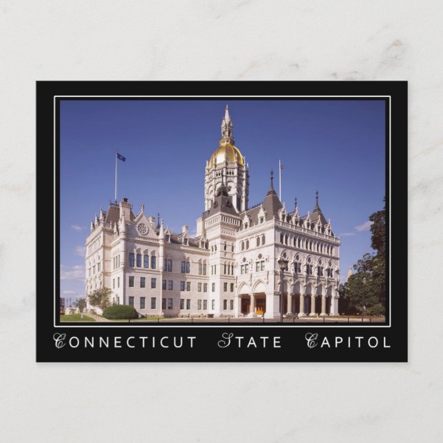 Connecticut Staat Hauptstadt Gebäude in Hartford Postkarte (Vorderseite)