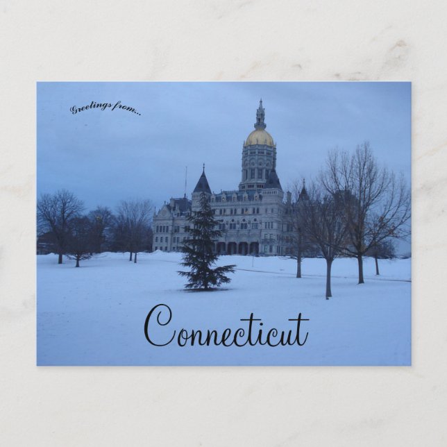 Connecticut Staat Hauptstadt Hartford Connecticut Postkarte (Vorderseite)