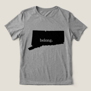 Connecticut Staat Map Tri-Blend Shirt