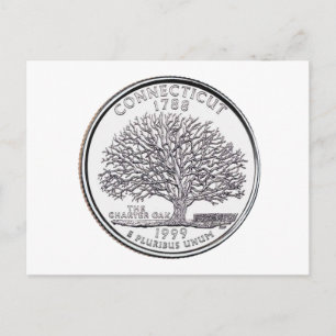 Connecticut Staat Quarter Postkarte