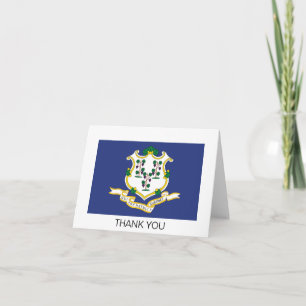 Connecticut Staatsflagge Dankeskarte